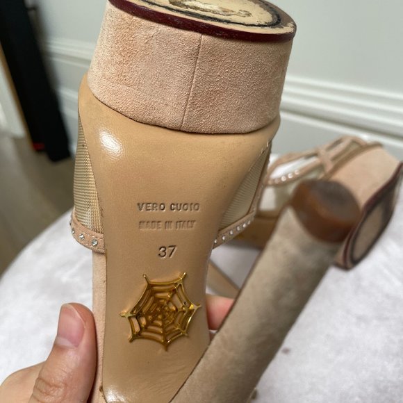 CHARLOTTE OLYMPIA BUDE CRYSTAL PLATFORM HEELS - Picture 2 of 5